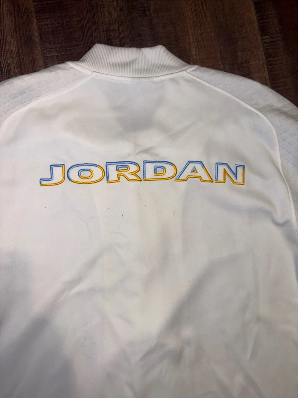 Vintage Jordan Carmelo Anthony Melo Tracksuit Jacket Pants White Blue Yellow XXL